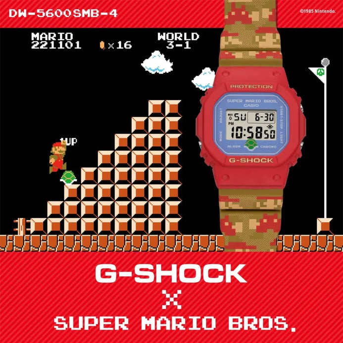 Casio G-Shock DW-5600SMB-4DR 40th Anniversary Super Mario Bros Digital Resin Band Limited Edition