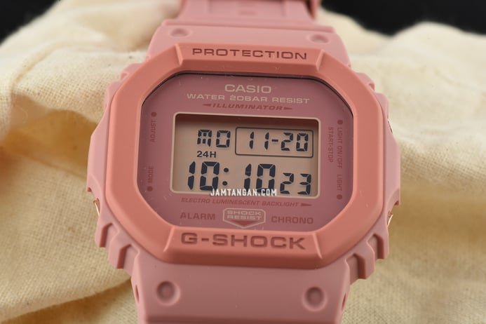Casio G-Shock DW-5610SL-4A4DR Pink Series For Spring And Summer Digital Dial Pink Resin Band