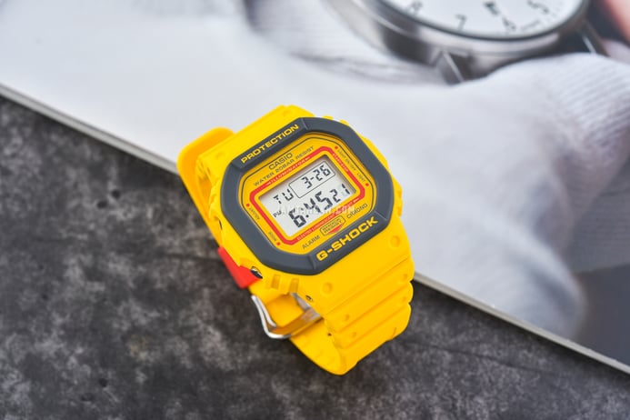 Casio G-Shock DW-5610Y-9DR 90s Sport Digital Dial Yellow Resin Band