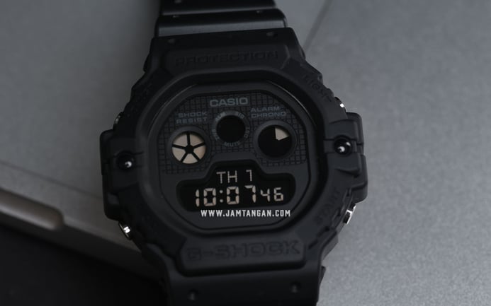Casio G-Shock DW-5900BB-1DR Black Out Collection Three-Eye Digital Dial Black Resin Band