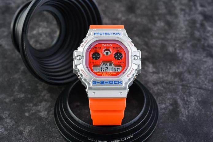 Casio G-Shock DW-5900EU-8A4DR Euphoria Series Digital Dial Orange Resin Band