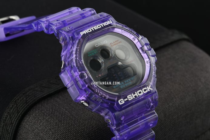 Casio G-Shock DW-5900JT-6DR Retrofuture With A Translucent Digital Analog Dial Purple Resin Band