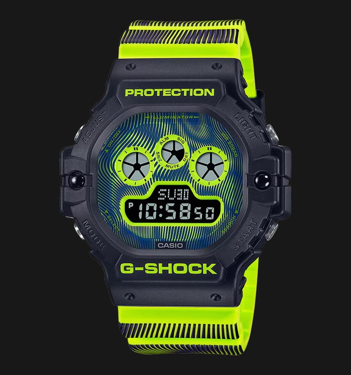 Casio G-Shock DW-5900TD-9DR Time Distortion Series Digital Dial Printed Resin Band