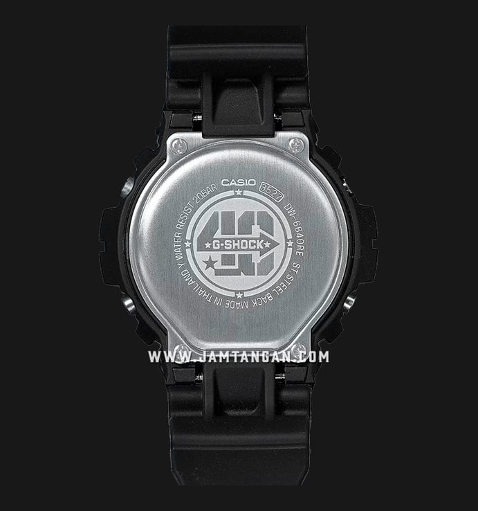 Casio G-Shock DW-6640RE-1DR 40th Anniversary REMASTER BLACK Digital Dial Resin Band Limited Edition