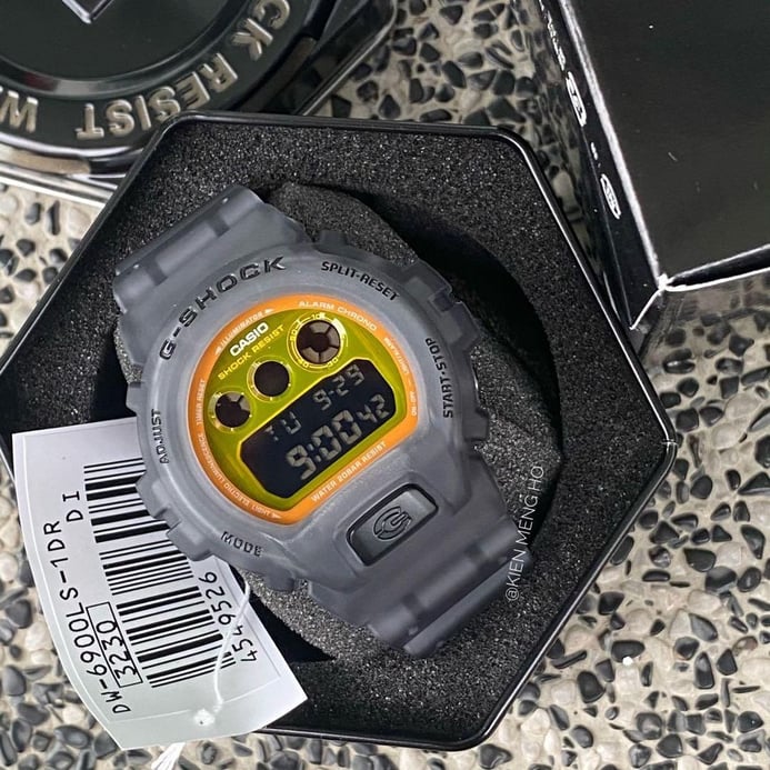 Casio G-Shock DW-6900LS-1JF Summer Translucent Series Digital Dial Grey Clear Resin Band