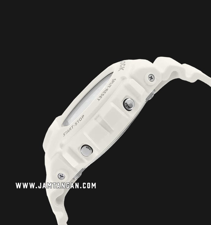Casio G-Shock DW-6900NB-7DR Mirror-Metallic Black Digital Dial White Resin Band