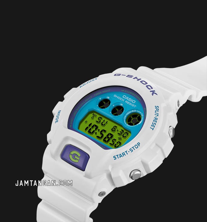 Casio G-Shock DW-6900RCS-7DR Crazy Colors Digital Dial White Resin Band