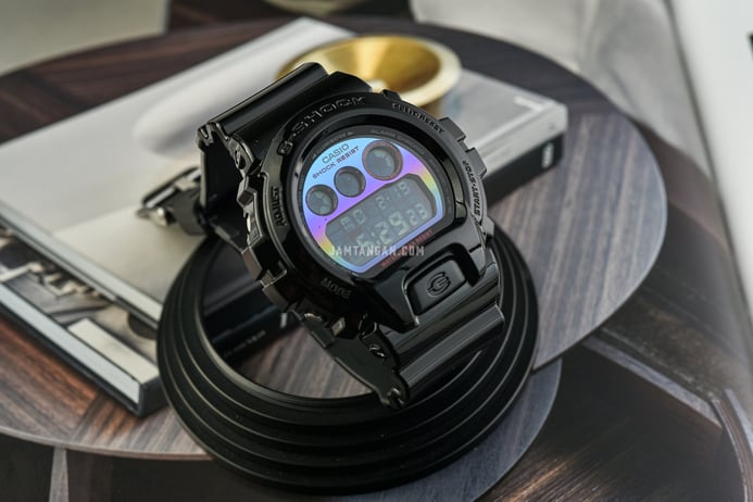 Casio G-Shock DW-6900RGB-1DR Virtual Rainbow Digital Dial Black Resin Band