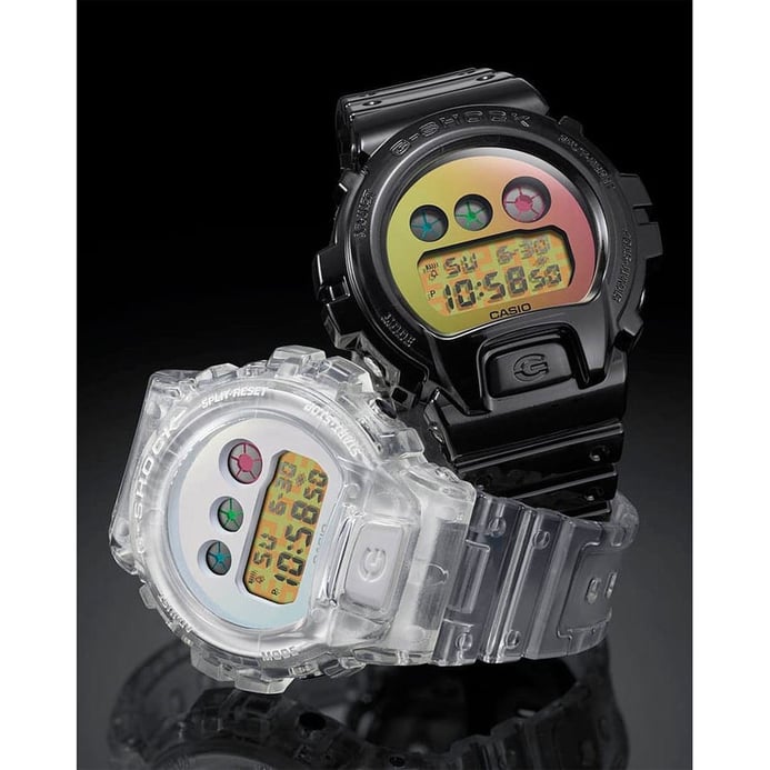Casio G-Shock DW-6900SP-7DR For 25th Anniversary Digital Dial White Transparent Resin Band