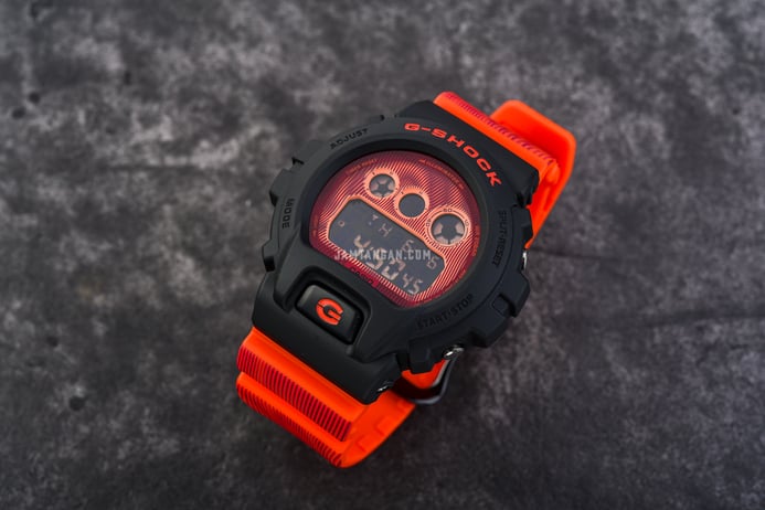 Casio G-Shock DW-6900TD-4DR Time Distortion Series Digital Dial Printed Orange Resin Band