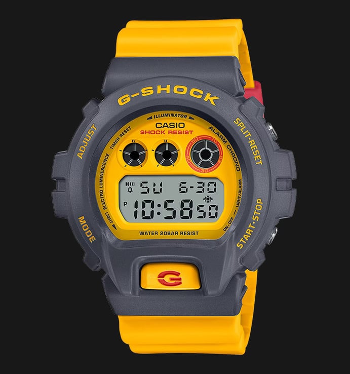 Casio G-Shock DW-6900Y-9DR 90s Sport Digital Dial Yellow Resin Band