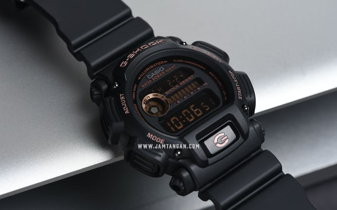 Casio G-Shock DW-9052GBX-1A4DR Black & Rose Gold Collection Digital Dial Black Resin Band