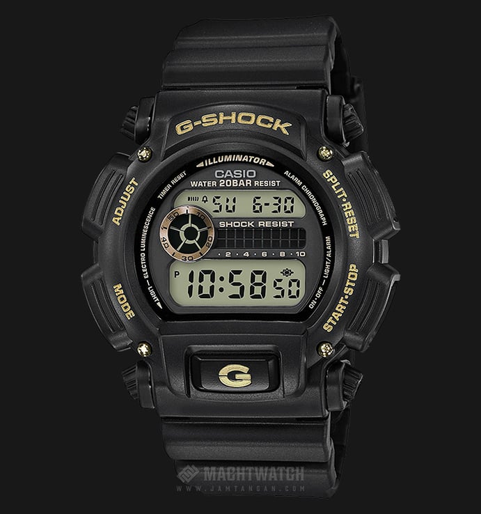 Casio G-Shock Special Color Models Illuminator DW-9052GBX-1A9JF Men Digital Dial Black Resin Band