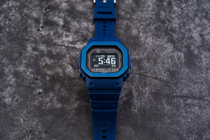 Casio G-Shock DW-H5600MB-2DR Smartwatch G-Squad Heart Monitor Digital Dial Blue Resin Band