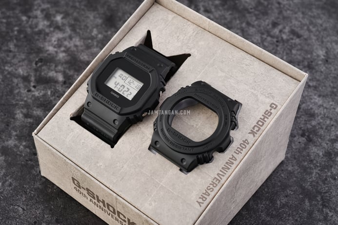 Casio G-Shock DWE-5657RE-1DR 40th Anniversary REMASTER BLACK Digital Dial Resin Band Limited Edition