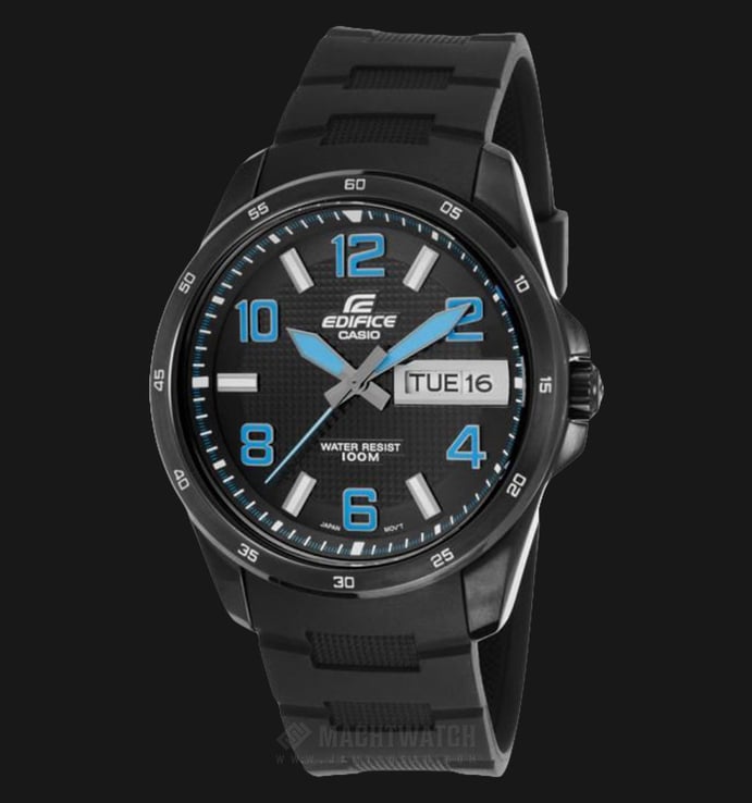Casio Edifice EF-132PB-1A2VUDF Black Dial Black Resin Strep Watch
