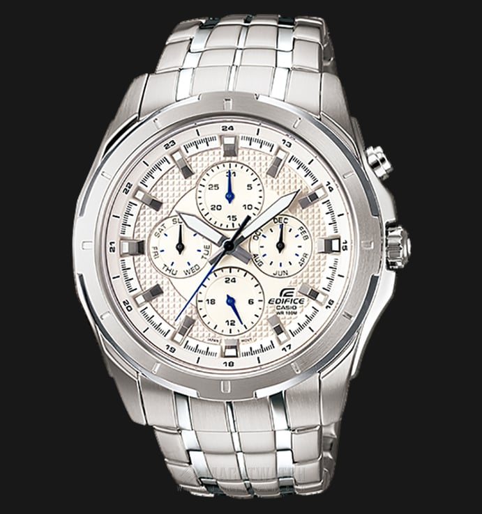 Casio Edifice EF-328D-7AVDF Multi-Hand White Dial Stainless Steel Band