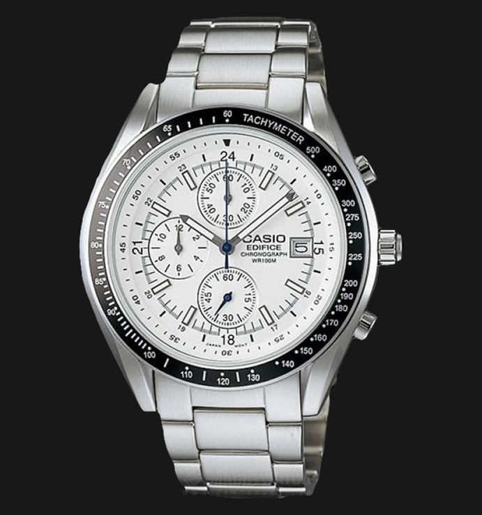 Casio Edifice EF-503D-7AVUDF White Dial Stainless Steel Strap