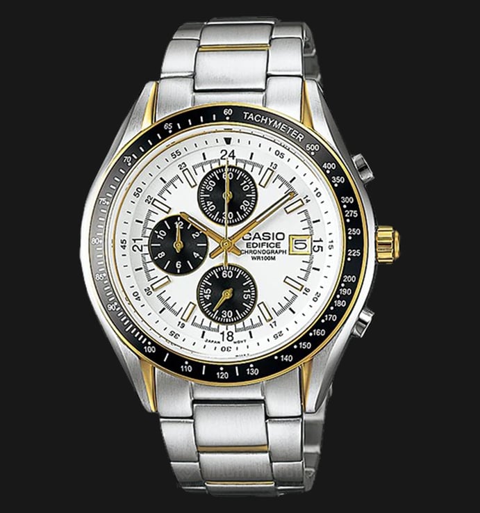 Casio Edifice CHRONOGRAPH EF-503SG-7AVUDF White Dial Dual Tone Stainless Steel Watch
