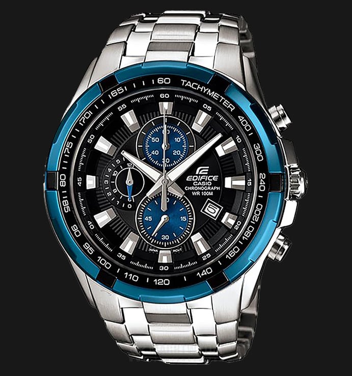 Casio Edifice Chronograph EF-539D-1A2VUDF Water Resistant 100M Black Dial Stainless Steel Band