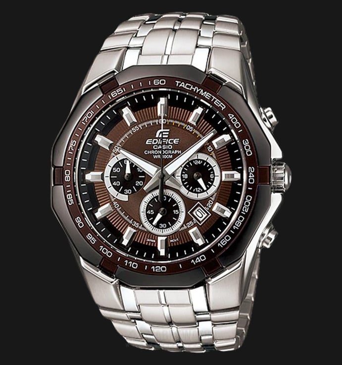 Casio Edifice CHRONOGRAPH EF-540D-5AVUDF Brown Dial Stainless Steel Watch
