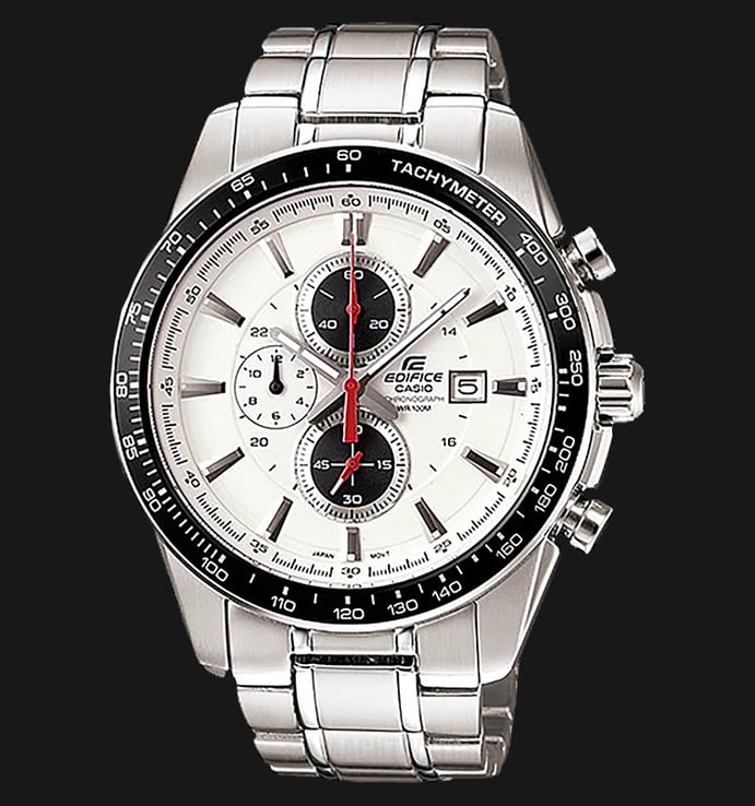 Casio Edifice Chronograph EF-547D-7A1VUDF Water Resistant 100M White Dial Stainless Steel