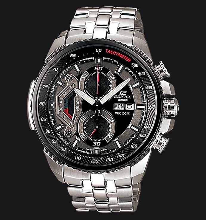 Casio Edifice EF-558D-1AVUDF Chronograph Black Dial Stainless Steel Band