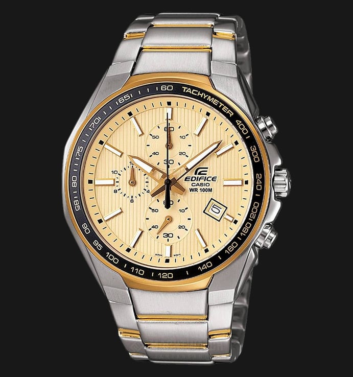 Casio Edifice CHRONOGRAPH EF-567SG-9AVDF Yellow Dial Dual Tone Stainless Steel Watch