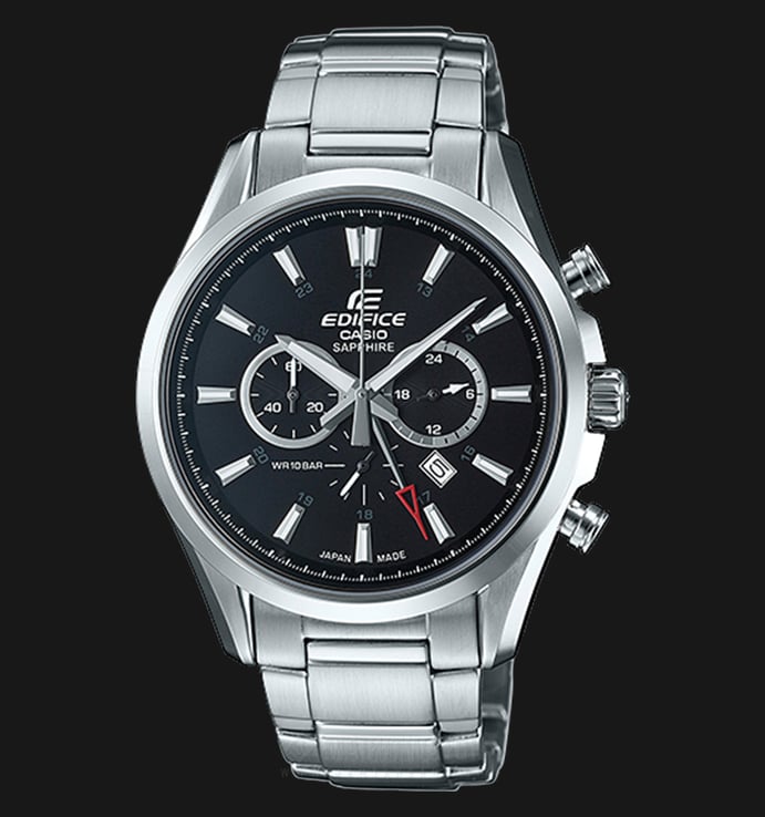Casio Edifice EFB-504JD-1ADR Chronograph Black Dial Stainless Steel Strap
