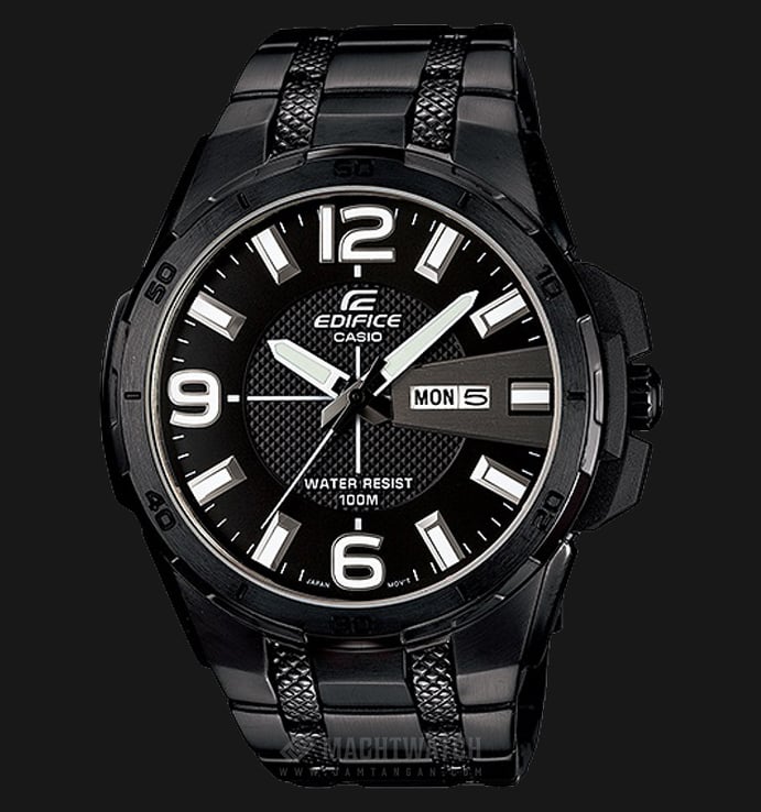 Casio Edifice EFR-104BK-1AVUDF Black Stainless Steel Watch