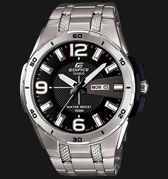 Casio Edifice EFR-104D-1AVUDF Black Dial Stainless Steel Strap