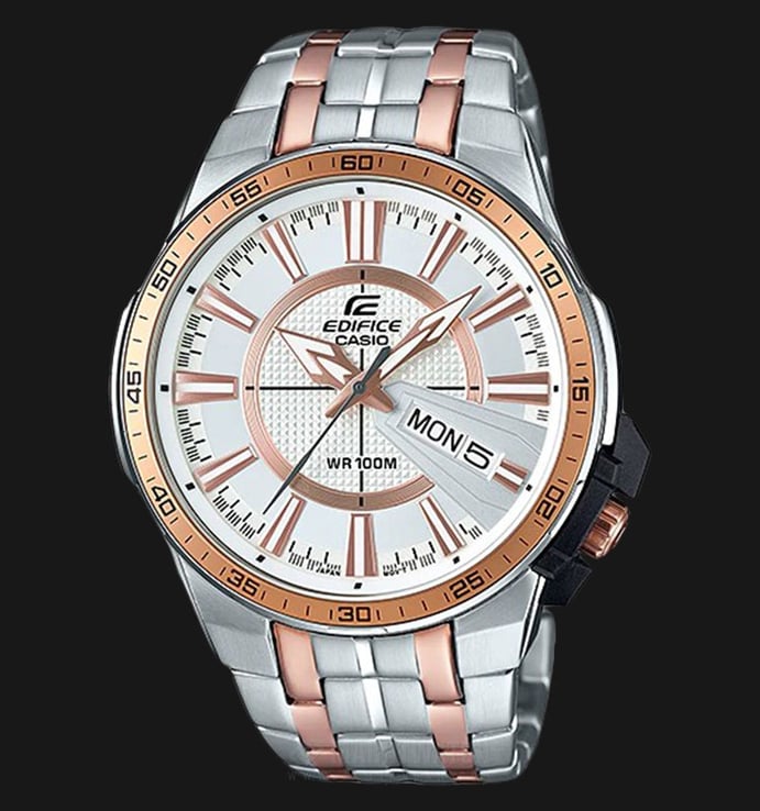 Casio Edifice EFR-106SG-7A5VUDF White Dial Dual Stainless Steel Strap