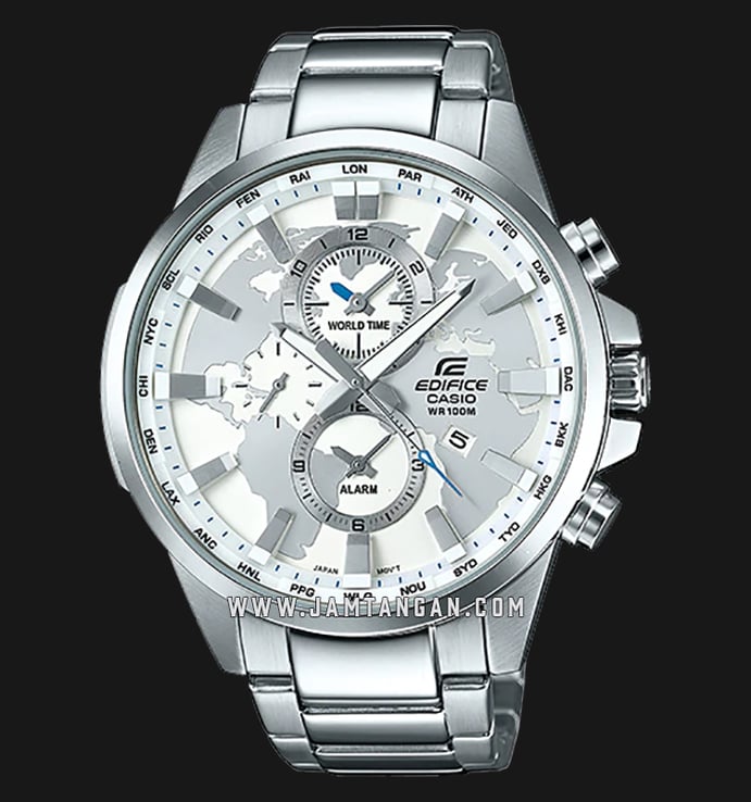 Casio Edifice EFR-303D-7AVUDF Men White Dial Stainless Steel Strap