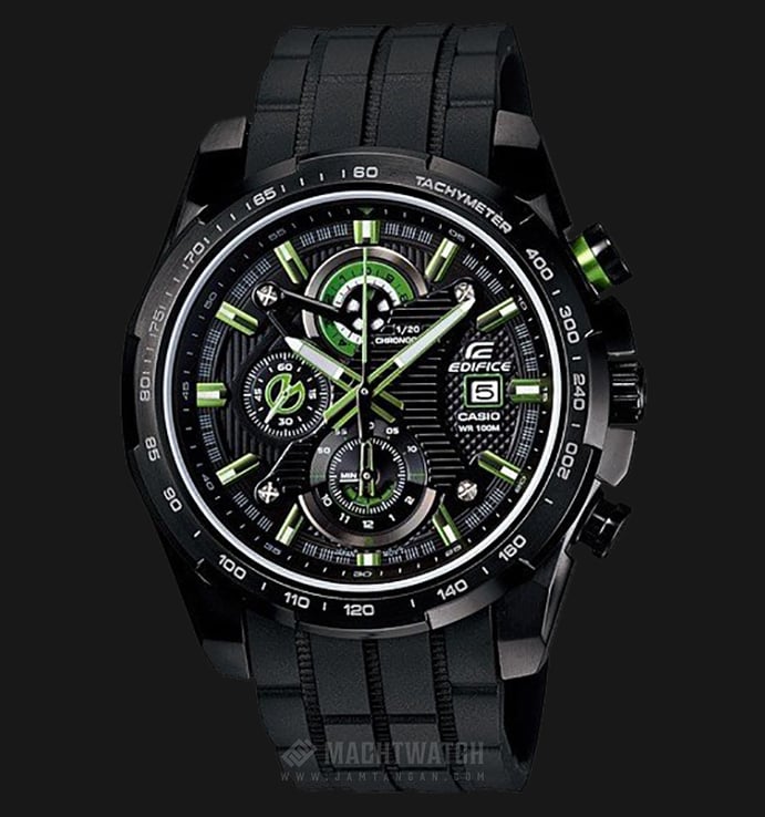 Casio Edifice EFR-523PB-1AVDF Chronograph Black Stainless Steel Case Resin Band