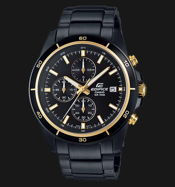 Casio Edifice EFR-526BK-1A9VUDF Chronograph Black Dial Black Stainless Steel Strap