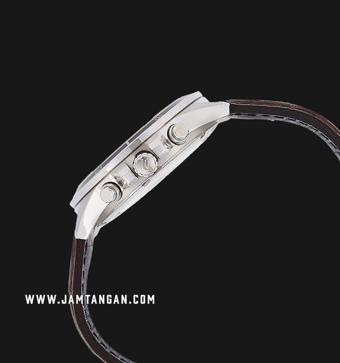 Casio Edifice EFR-526L-7AVUDF Chronograph Men White Dial Brown Leather Strap