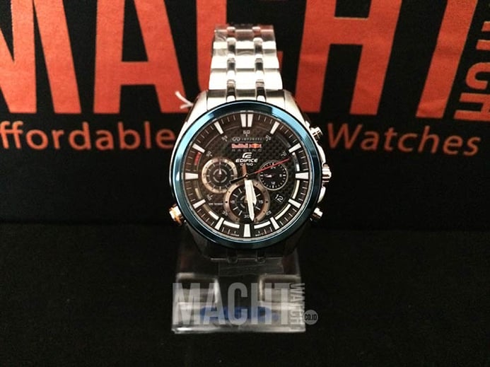 Casio Edifice Red Bull Edition EFR-537RB-1ADR Chronograph Black Dial Stainless Steel Strap