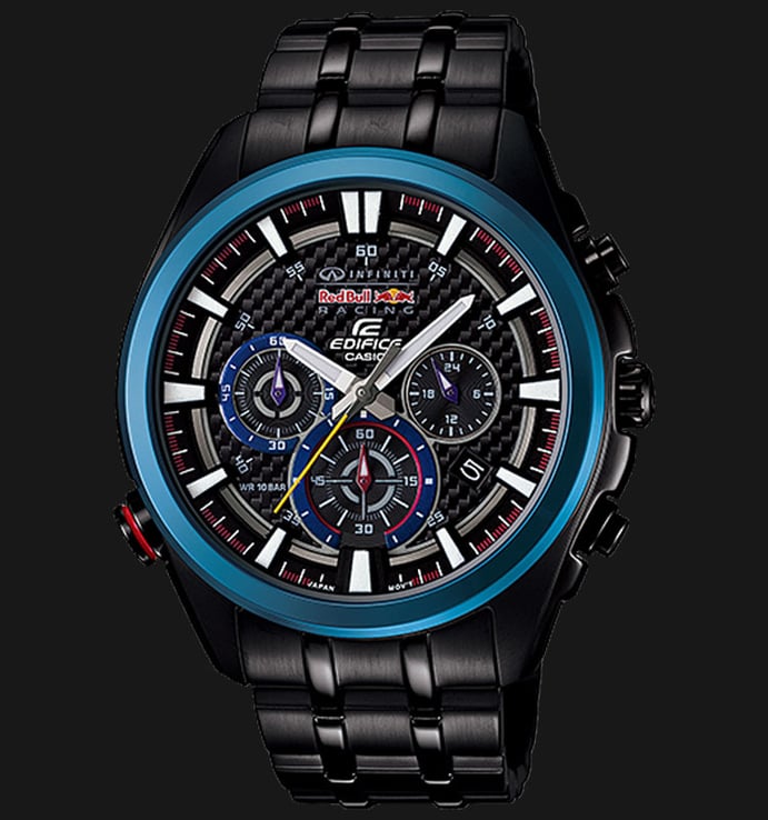 Casio Edifice Red Bull Edition EFR-537RBK-1ADR Chronograph Black Dial Black Stainless Steel Strap