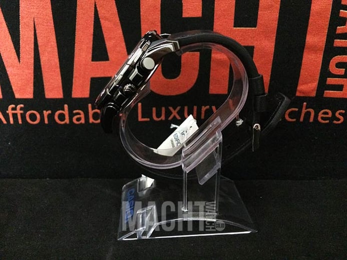 Casio Edifice EFR-538L-1AVUDF Chronograph Black Dial Black Leather Strap