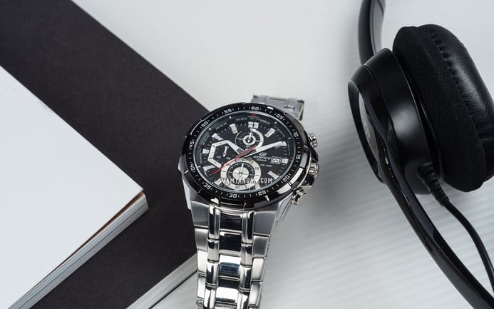 Casio Edifice EFR-539D-1AVUDF Chronograph Men Black Dial Stainless Steel Band