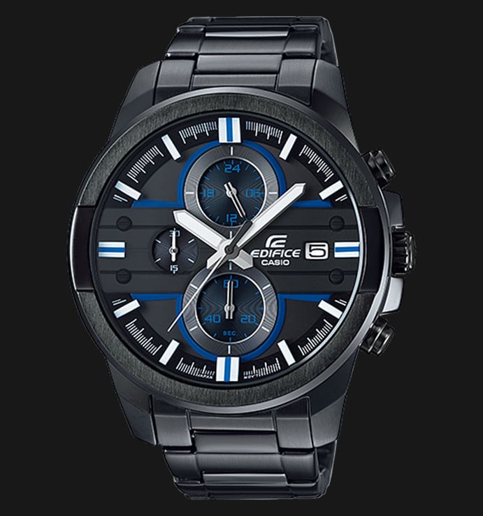 Casio Edifice EFR-543BK-1A2VUDF Chronograph Men Black Dial Stainless Steel Strap