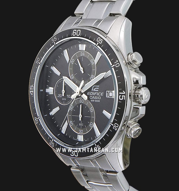 Casio Edifice EFR-546D-1AVUDF Chronograph Men Black Dial Stainless Steel Strap