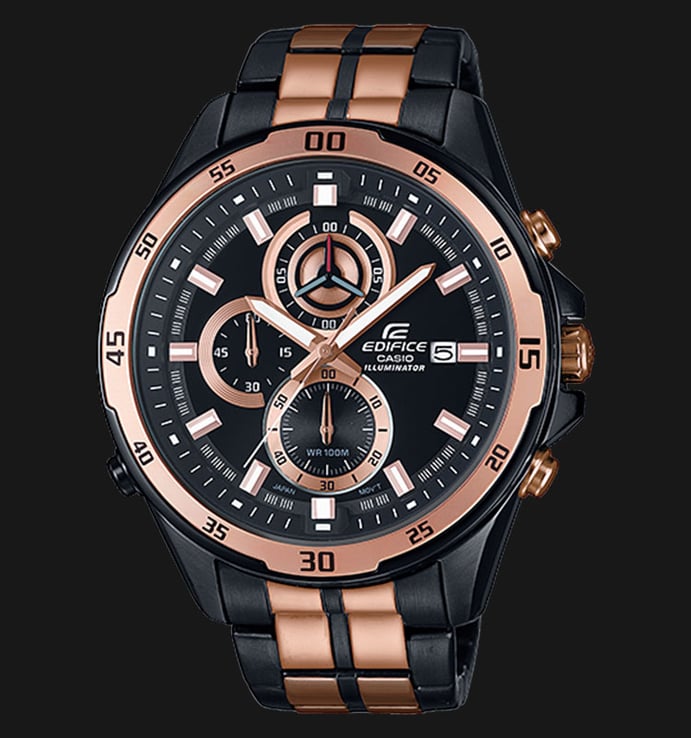 Casio Edifice EFR-547BKG-1AVUDF Chronograph LED light Afterglow