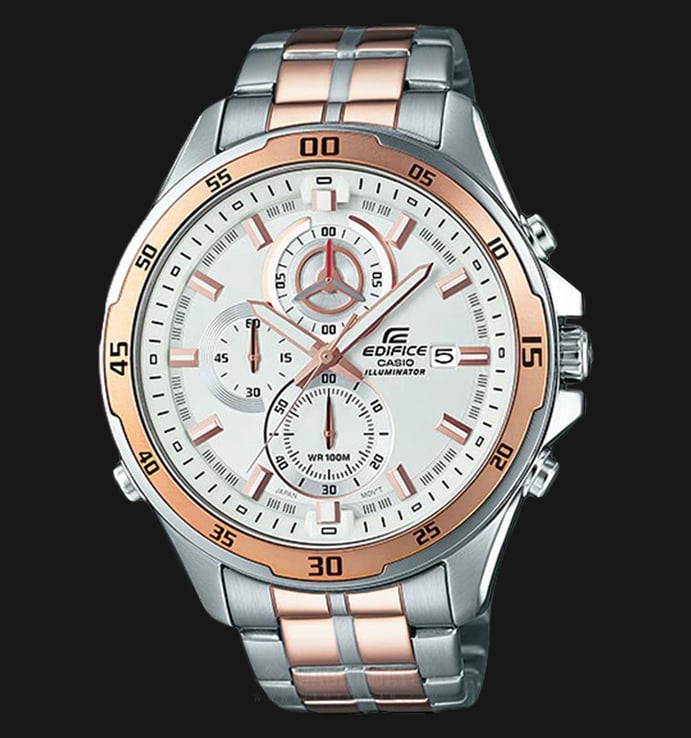 Casio Edifice CHRONOGRAPH EFR-547SG-7AVUDF White Dial Dual Tone Stainless Steel Watch