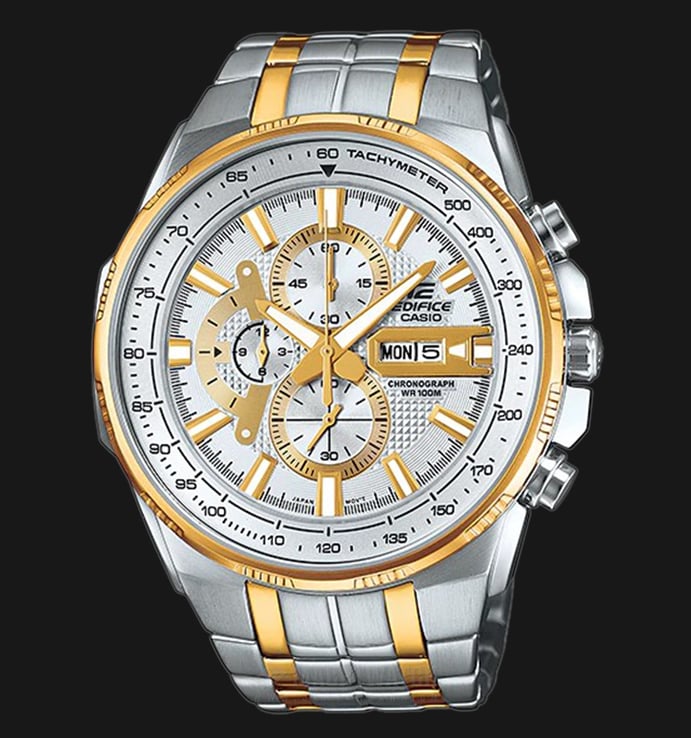 Casio Edifice CHRONOGRAPH EFR-549SG-7AVUDF White Dial Dual Tone Stainless Steel Strap