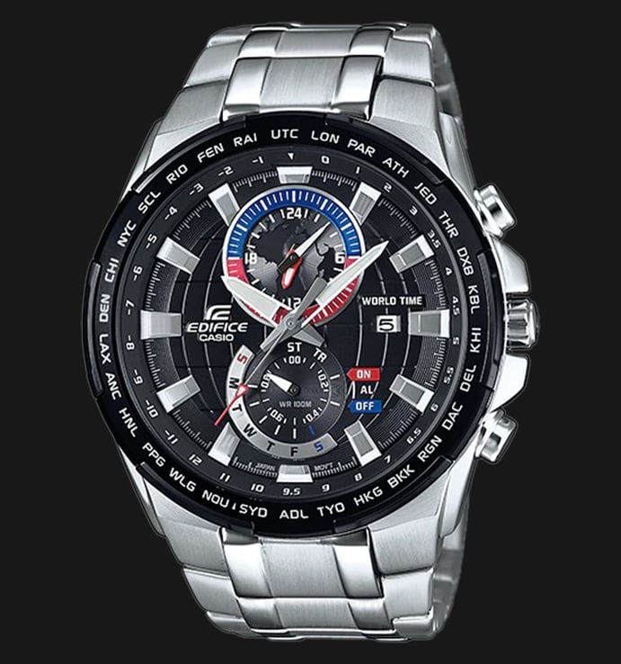 Casio Edifice CHRONOGRAPH EFR-550D-1AVUDF Black Dial Stainless Steel Strap