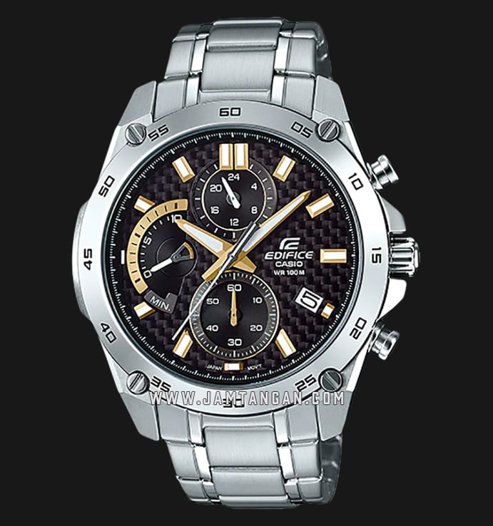 Casio Edifice EFR-557CD-1A9VUDF Chronograph Men Black Dial Stainless Steel Strap