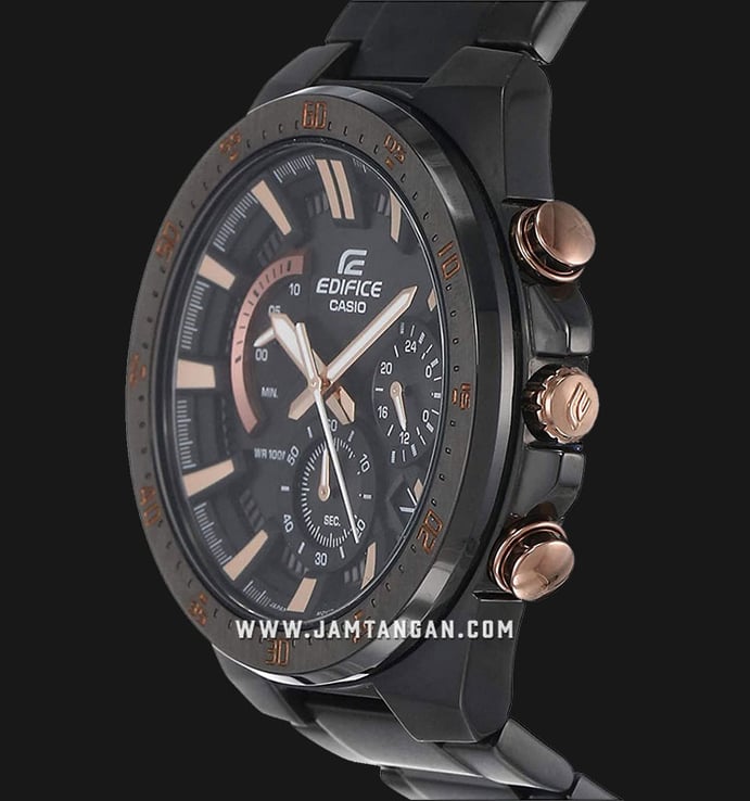 Casio Edifice EFR-563DC-1AVUDF Chronograph Men Black Dial Black Stainless Steel Strap