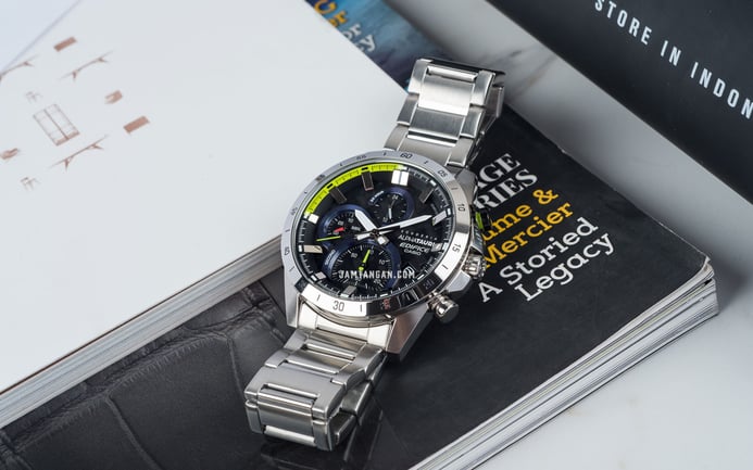 Casio Edifice EFR-571AT-1ADR Scuderia AlphaTauri Black Dial Stainless Steel Band Limited Edition