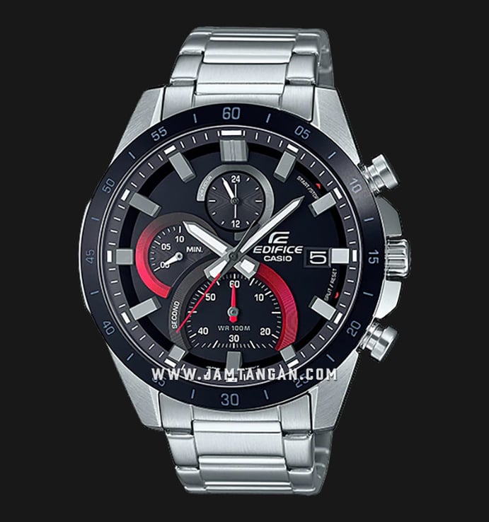  Casio Edifice EFR-571DB-1A1VUDF Chronograph Black Dial Stainless Steel Band